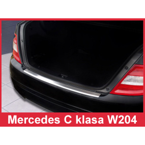 Edelstahlabdeckung zum Schutz der Schwelle der hinteren Stoßstange Mercedes CW 204 2007-11