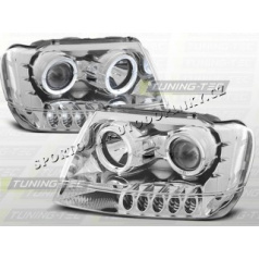 CHRYSLER JEEP GRAND CHEROKEE 1999–05 KLARE VORDERE LICHTER, ANGEL EYES, CHROM