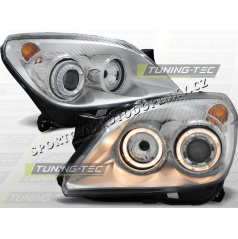 OPEL ASTRA H 2004-09 3.5D FRONTKLARLEUCHTEN ANGEL EYES CHROM