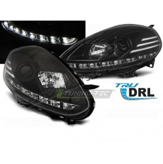 Fiat Punto EVO 10.2009–12 klare Frontleuchten, schwarze Tagfahrlicht-LED