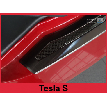 Carbon-Abdeckung – Schwellenschutz für die hintere Stoßstange Tesla S 2012–17