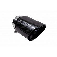 Endrohrdämpfer 89mm Eingang 76mm Carbon Gloss