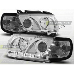 VW POLO 6N 1994-99 FRONT CLEAR LIGHTS DAYLIGHT LED CHROME