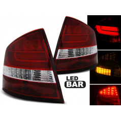 Škoda Octavia 2 Limousine 2004-12 Rückleuchten rot weiß LED BAR