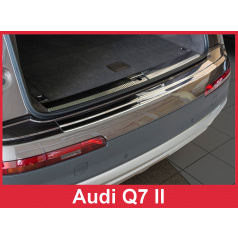 Edelstahlabdeckung - Schwellenschutz für die hintere Stoßstange Audi Q7 II 2015+