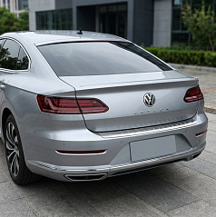 Kantenabdeckung der hinteren Stoßstange aus gebürstetem Edelstahl Omtec VW Passat 2010+ Limousine, VW Arteon 2018+
