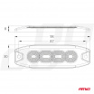 Warnleuchte orange 4x3W LED R65 R10 12/24V IP67