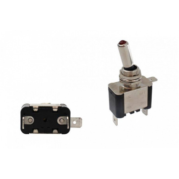Toggle Chrome-Schaltertyp.2 Led Rot Toggle Chrome-Schaltertyp.2 Led Rot