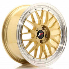 JR Wheels JR23 18x8 ET40 5x112 Gold mit poliertem Rand