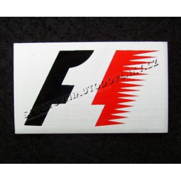 Aluminiumschilder mit F1-Aufkleber 3,5x2 cm