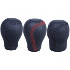 Schalthebelkopf schwarz 100 % Leder (3 Varianten)