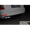 Spoiler des Heckdiffusors – Auspuffattrappen Turbo-Design Leuchtendes Weiß – Škoda Octavia III