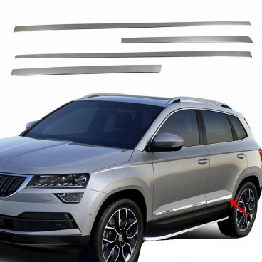 Schutzseitengitter aus Edelstahl Skoda Karoq 2017+ Schutzseitengitter aus Edelstahl Skoda Karoq 2017+