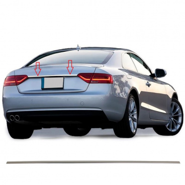 Edelstahlstreifen über dem hinteren Nummernschild Omtec Audi A5 2007-11 (8T3) Edelstahlstreifen über dem hinteren Nummernschild Omtec Audi A5 2007-11 (8T3)