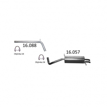 Kompletter Auspuff Škoda Fabia1.4TDi und 1.9TDi 2003-2007 Htb + Montagesatz Kompletter Auspuff Škoda Fabia1.4TDi und 1.9TDi 2003-2007 Htb + Montagesatz