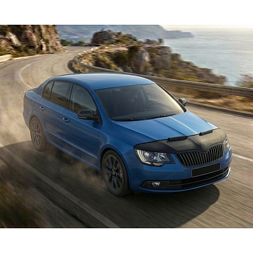 Schwarze Motorhaubenverkleidung für Škoda Superb 2013-15