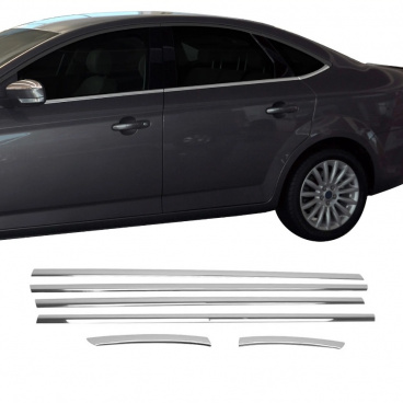 Untere Fensterleisten aus verchromtem Edelstahl OMTEC Ford Mondeo MK4 2007-15 Untere Fensterleisten aus verchromtem Edelstahl OMTEC Ford Mondeo MK4 2007-15