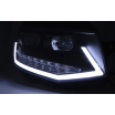 VW T6 2015 – klare Frontleuchten, schwarzes Röhrenlicht, LED-Tagfahrlicht