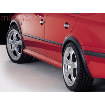 Kotflügelkanten, ABS schwarz mit Gitter, Škoda Octavia Kotflügelkanten, ABS schwarz mit Gitter, Škoda Octavia