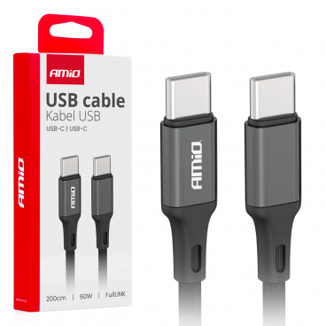 Kabel 'USB-C auf USB-C 60W 200cm FullLINK AMIO-03903 Kabel 'USB-C auf USB-C 60W 200cm FullLINK AMIO-03903