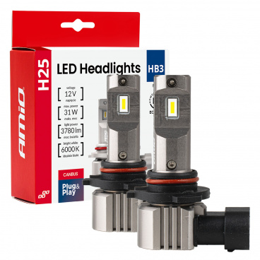 LED-Autolampen Serie H25 CANBUS HB3 9005 12V 31W AMIO-04714 LED-Autolampen Serie H25 CANBUS HB3 9005 12V 31W AMIO-04714