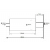 TurboWorks Sportauspuff mit runder Spitze und 76 mm Einlass