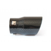 Sportauspuffblende aus Edelstahl Carbon 90 mm