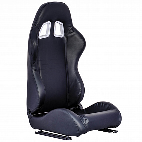 Sport verstellbarer Sitz Race Sport Kunstleder schwarz (ohne Logo)