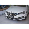 Spoiler unter der vorderen Stoßstange ver.1 für Skoda Superb Mk3 FL Facelift, Maxton Design (glänzend schwarzer ABS-Kunststoff)