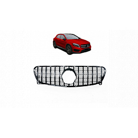 Grill Mercedes-Benz GLA X156 GT Glänzend Schwarz