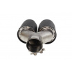 Endstück des Schalldämpfers 101mmx2 Eingang 76mm Carbon Matt