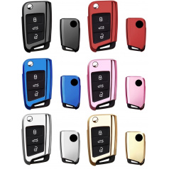 Metallisches massives Schlüsseletui für Škoda III, VW, Seat in verschiedenen Farben