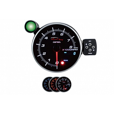 Depo PK DUAL 95mm Uhr - Drehzahlmesser Diesel