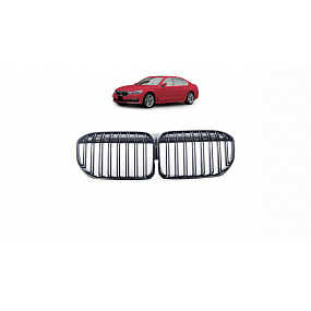 BMW 7 G11 G12 Facelift Doppelrippen-Kühlergrill Glänzend Schwarz BMW 7 G11 G12 Facelift Doppelrippen-Kühlergrill Glänzend Schwarz