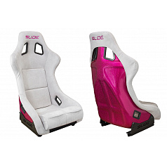 Sportstuhl SLIDE KS2 Premium Hellgrauer Velours Klarer rosa Glitzer