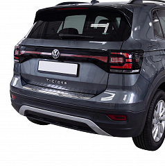 Polierte Edelstahl-Abdeckung der oberen Kante der hinteren Stoßstange VW T-CROSS 2019-23