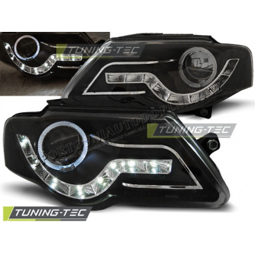 VW PASSAT B6 3C 03/2005–10 FRONT CLEAR LIGHTS DAYLIGHT LED BLACKVehicle Parts & Accessories, Car Parts, External Lights & Indicators!