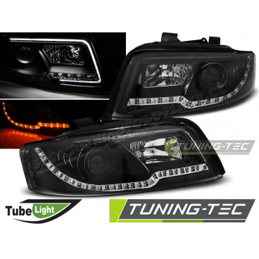 AUDI A4 10.2000-10.2004 VORDERE KLARE LED-RÖHRENLICHTER SCHWARZ
