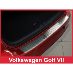 Edelstahlabdeckung - Schwellenschutz für die hintere Stoßstange Volkswagen Golf VII 2012-17