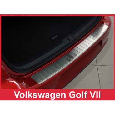 Edelstahlabdeckung - Schwellenschutz für die hintere Stoßstange Volkswagen Golf VII 2012-17