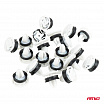 Set Polsterklammern mit Gummidichtung 20 mm ⌀ 9 mm 20 Stk.