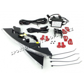 Světla pro denní svícení šikmé 2x5W velkých led, šířka/výška 301X19 mm