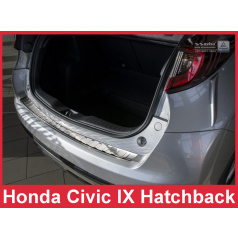 Edelstahlabdeckung - Schwellenschutz für die hintere Stoßstange Honda Civic 9 htb 2014-16