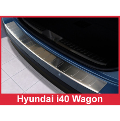 Edelstahlabdeckung - Schwellenschutz für die hintere Stoßstange Hyundai i40 Wagon 2011-16