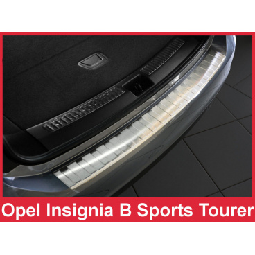 Edelstahlabdeckung - Schwellenschutz für die hintere Stoßstange Opel Insignia B Sports Kombi 2017+ Edelstahlabdeckung - Schwellenschutz für die hintere Stoßstange Opel Insignia B Sports Kombi 2017+