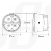 Tagfahrlicht DRL 510HP 70 mm 2x4 SMD LED
