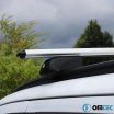 Abschließbarer Aluminium-Dachträger Omtec Boldbar V2 silber mit einer Belastung von bis zu 75 kg