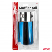 Edelstahl-Auspuffrohr 89 mm blau