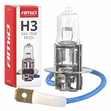Halogenlampe H3 24V 70W PK22s AMIO-05021 Halogenlampe H3 24V 70W PK22s AMIO-05021