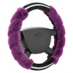Lenkradbezug lila Haare 37-39 cm